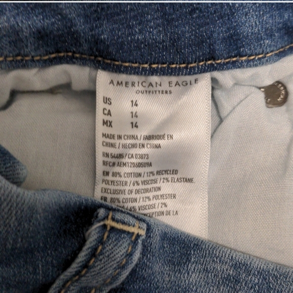 SOLD BUNDLE of 3 American Eagle Curvy Hi-Rise Shortie Shorts sz 14 - Picture 10 of 10